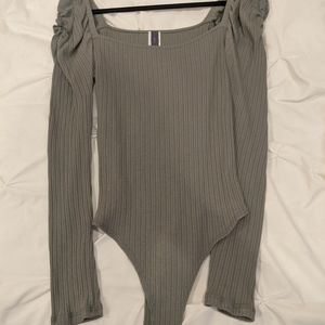 Green long sleeve body suit